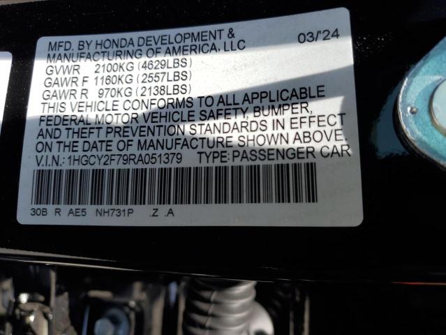 Photo 11 VIN: 1HGCY2F79RA051379 - HONDA ACCORD 