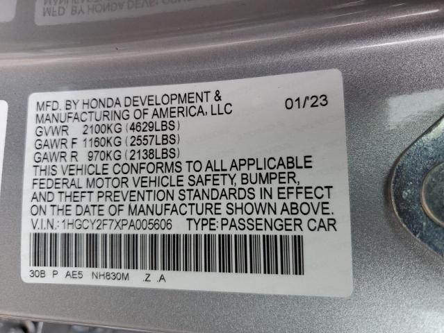 Photo 11 VIN: 1HGCY2F7XPA005606 - HONDA ACCORD HYB 