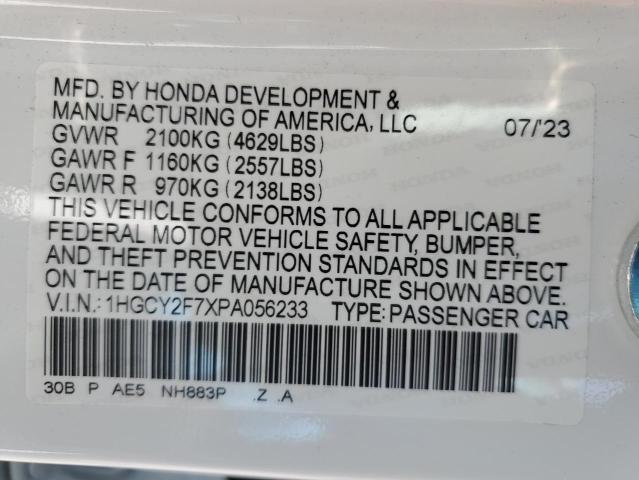 Photo 11 VIN: 1HGCY2F7XPA056233 - HONDA ACCORD HYB 