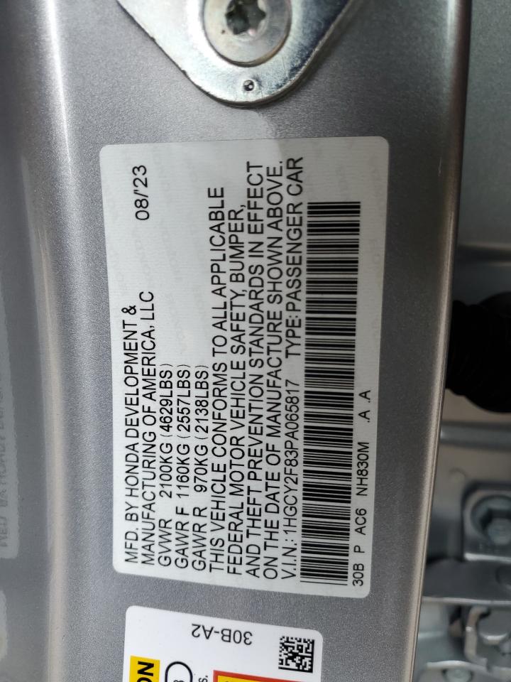 Photo 12 VIN: 1HGCY2F83PA065817 - HONDA ACCORD 