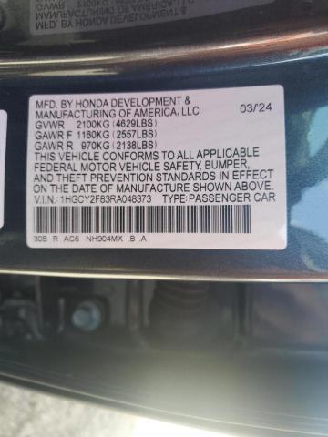 Photo 11 VIN: 1HGCY2F83RA048373 - HONDA ACCORD TOU 