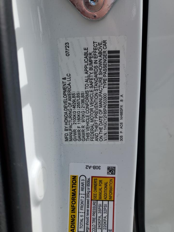 Photo 11 VIN: 1HGCY2F85PA053300 - HONDA ACCORD 