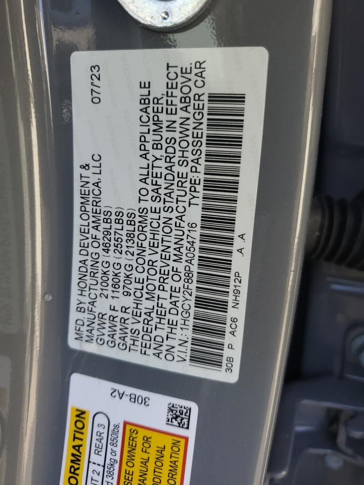 Photo 11 VIN: 1HGCY2F88PA054716 - HONDA ACCORD 