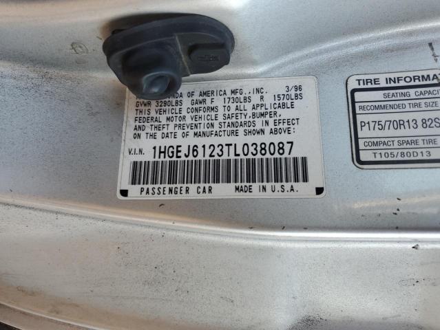 Photo 11 VIN: 1HGEJ6123TL038087 - HONDA CIVIC DX 