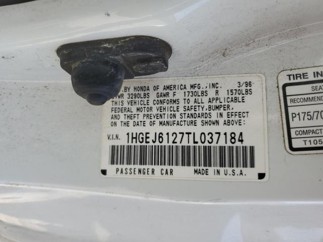 Photo 12 VIN: 1HGEJ6127TL037184 - HONDA CIVIC DX 