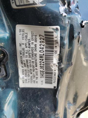 Photo 11 VIN: 1HGEJ6224WL042927 - HONDA CIVIC DX 