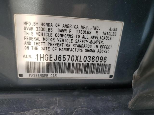 Photo 11 VIN: 1HGEJ6570XL036096 - HONDA CIVIC 