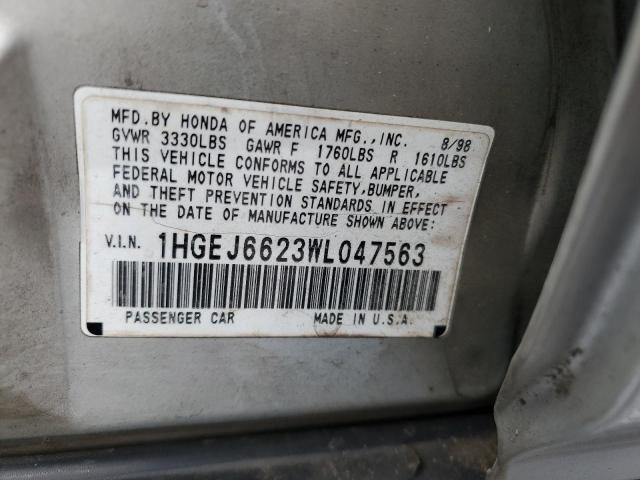 Photo 11 VIN: 1HGEJ6623WL047563 - HONDA CIVIC 