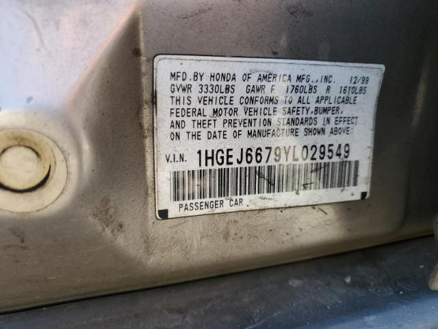 Photo 11 VIN: 1HGEJ6679YL029549 - HONDA CIVIC LX 