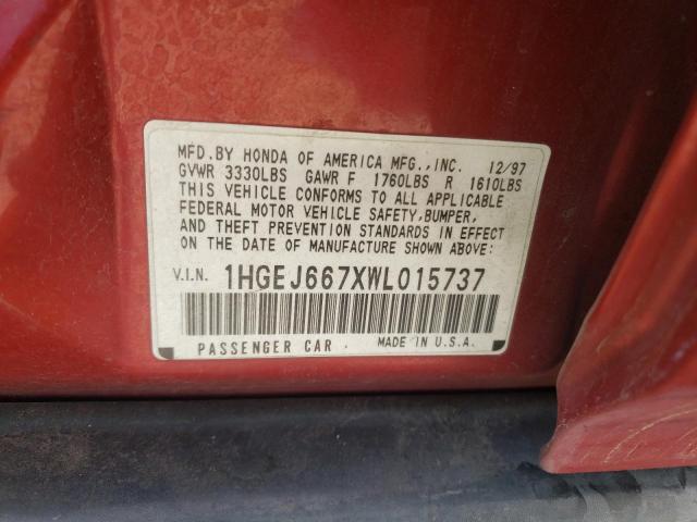 Photo 11 VIN: 1HGEJ667XWL015737 - HONDA CIVIC LX 