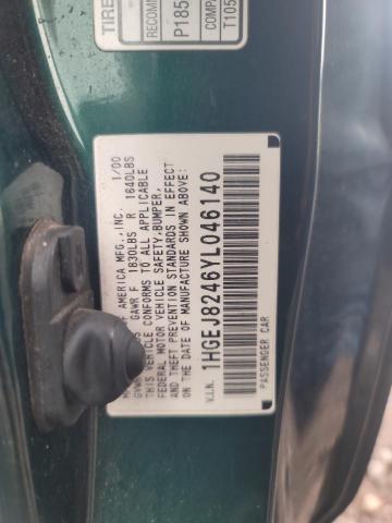 Photo 12 VIN: 1HGEJ8246YL046140 - HONDA CIVIC 