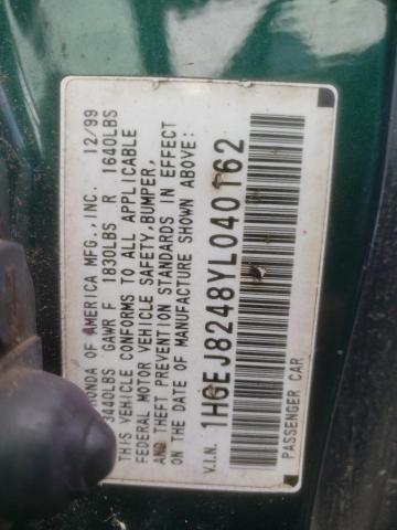 Photo 11 VIN: 1HGEJ8248YL040162 - HONDA CIVIC EX 