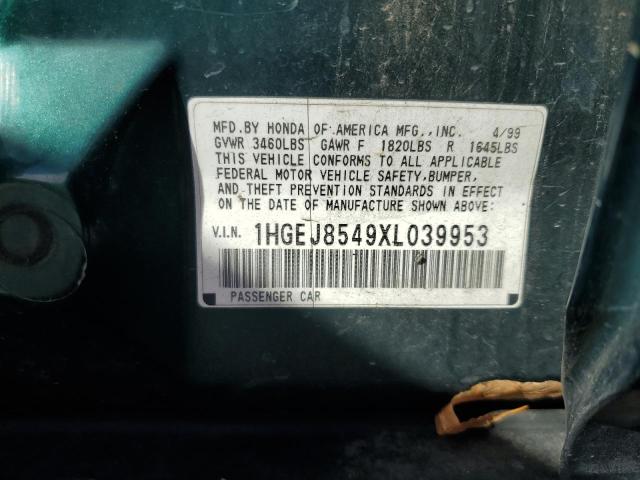 Photo 11 VIN: 1HGEJ8549XL039953 - HONDA CIVIC EX 