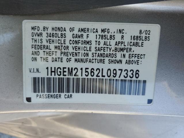 Photo 11 VIN: 1HGEM21562L097336 - HONDA CIVIC 