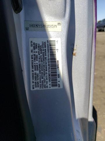 Photo 11 VIN: 1HGEM21574L051579 - HONDA CIVIC LX 