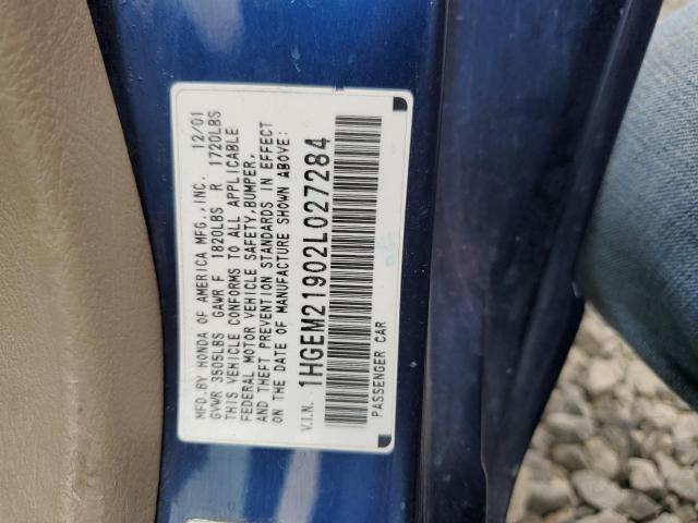 Photo 11 VIN: 1HGEM21902L027284 - HONDA CIVIC 