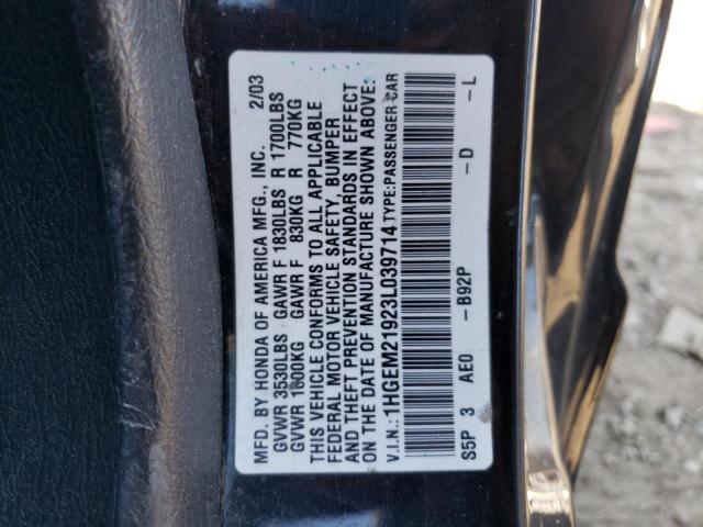 Photo 11 VIN: 1HGEM21923L039714 - HONDA CIVIC 