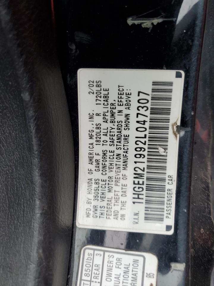 Photo 11 VIN: 1HGEM21992L047307 - HONDA CIVIC 