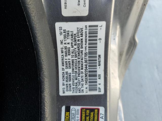 Photo 11 VIN: 1HGEM22044L007705 - HONDA CIVIC EX 