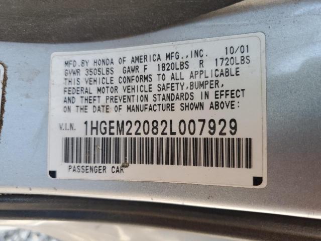 Photo 11 VIN: 1HGEM22082L007929 - HONDA CIVIC EX 