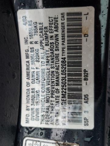 Photo 11 VIN: 1HGEM22503L052084 - HONDA CIVIC 