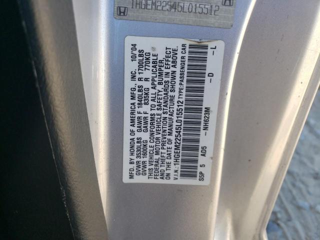 Photo 11 VIN: 1HGEM22545L015512 - HONDA CIVIC LX 