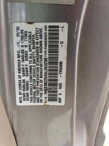 Photo 11 VIN: 1HGEM22545L063298 - HONDA CIVIC 