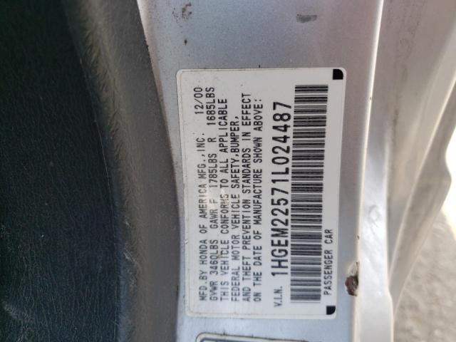 Photo 9 VIN: 1HGEM22571L024487 - HONDA CIVIC LX 