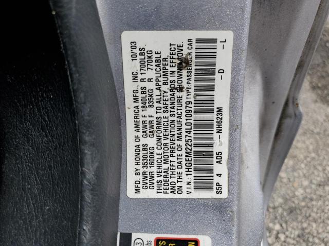 Photo 11 VIN: 1HGEM22574L010979 - HONDA CIVIC LX 