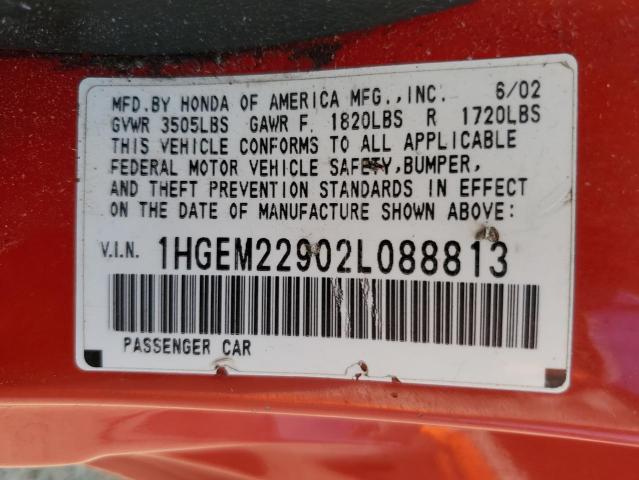 Photo 11 VIN: 1HGEM22902L088813 - HONDA CIVIC 