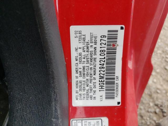 Photo 9 VIN: 1HGEM22942L081279 - HONDA CIVIC EX 