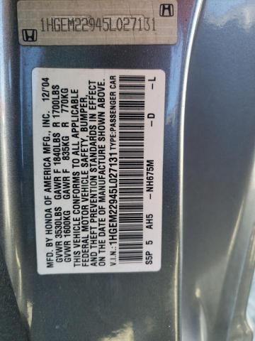 Photo 11 VIN: 1HGEM22945L027131 - HONDA CIVIC EX 