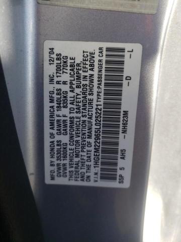 Photo 11 VIN: 1HGEM22965L025221 - HONDA CIVIC EX 