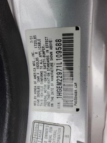 Photo 12 VIN: 1HGEM22971L109588 - HONDA CIVIC SI 