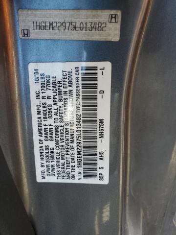 Photo 11 VIN: 1HGEM22975L013482 - HONDA CIVIC 