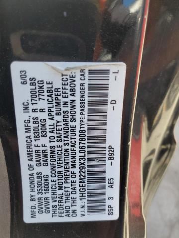 Photo 11 VIN: 1HGEM229X3L067808 - HONDA CIVIC 