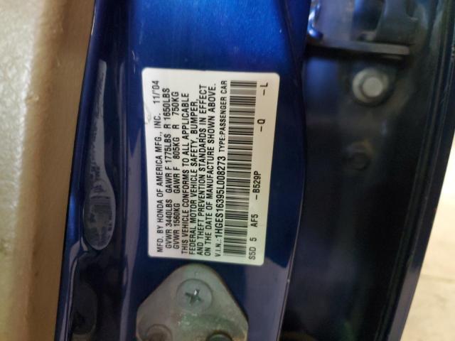 Photo 11 VIN: 1HGES16395L008273 - HONDA CIVIC DX V 