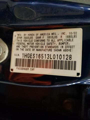 Photo 11 VIN: 1HGES16513L010128 - HONDA CIVIC 