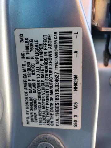 Photo 11 VIN: 1HGES16513L024627 - HONDA CIVIC 