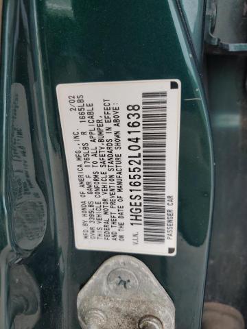 Photo 11 VIN: 1HGES16552L041638 - HONDA CIVIC 