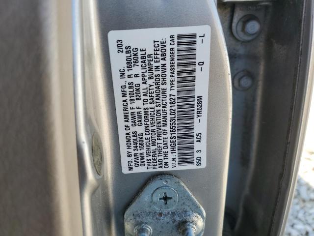 Photo 11 VIN: 1HGES16553L021827 - HONDA CIVIC LX 