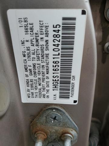 Photo 11 VIN: 1HGES16561L042845 - HONDA CIVIC 