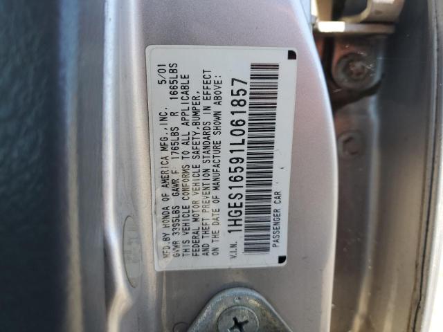 Photo 11 VIN: 1HGES16591L061857 - HONDA CIVIC 