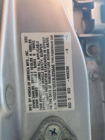 Photo 11 VIN: 1HGES165X3L025646 - HONDA CIVIC 