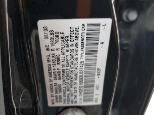 Photo 11 VIN: 1HGES16693L037425 - HONDA CIVIC LX 