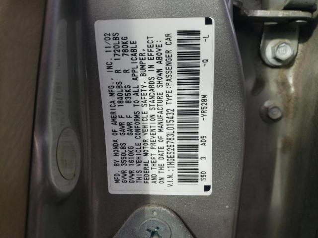 Photo 11 VIN: 1HGES26783L015432 - HONDA CIVIC 