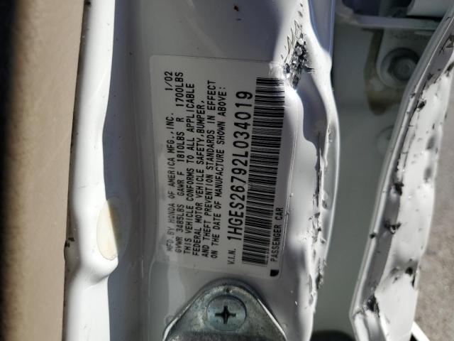 Photo 11 VIN: 1HGES26792L034019 - HONDA CIVIC 