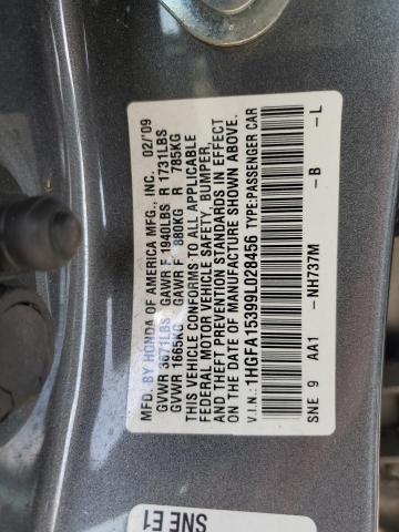 Photo 11 VIN: 1HGFA15399L028456 - HONDA CIVIC 