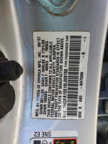 Photo 12 VIN: 1HGFA15518L008766 - HONDA CIVIC 