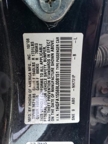 Photo 11 VIN: 1HGFA15569L008151 - HONDA CIVIC LX 